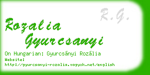 rozalia gyurcsanyi business card